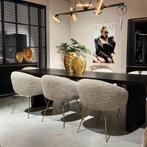 luxe eetkamer stoel Alamfi taupe Richmond interior!, Huis en Inrichting, Stoelen, Ophalen of Verzenden, Nieuw, Overige kleuren