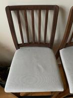 2x IKEA Ekedalen barstoelen, Twee, Wit, Zo goed als nieuw, Ophalen