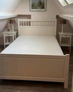 IKEA Hemnes 2-persoonsbed inclusief 2 nachtkastjes, Huis en Inrichting, Slaapkamer | Bedden, Wit, Tweepersoons, Zo goed als nieuw