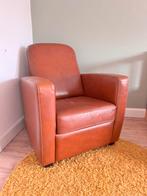 Leren fauteuil, Huis en Inrichting, Fauteuils, Ophalen, Zo goed als nieuw, 75 tot 100 cm