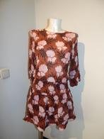 Ganni roest bruine jurk in print zwierige rok M, Kleding | Dames, Jurken, Maat 38/40 (M), Bruin, Verzenden, Ganni