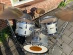 Vintage Pearl Giant Step - all maple -silver satin shell set, Muziek en Instrumenten, Percussie, Ophalen, Gebruikt, Trommel