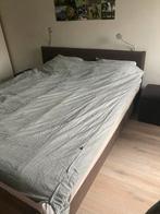 Auping Boxspring 180x210 Compleet met Leeslampjes, Ophalen, Gebruikt, Bruin, 210 cm