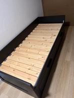 bedbank (Brimnes), Ophalen, Gebruikt, Zwart, Tweepersoons