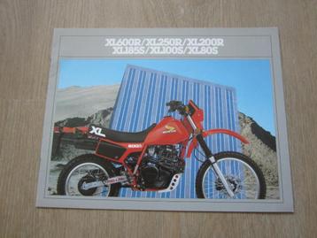 Honda XL80S XL100S XL185S XL200R XL250R XL600R folder 1983 beschikbaar voor biedingen