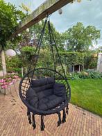 Zwarte Hangstoel met Kussen, Huis en Inrichting, Stoelen, Ophalen, Zwart, Stof, Bohemian
