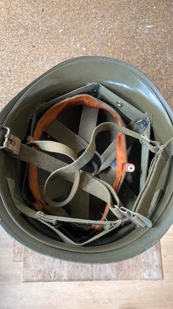 M1 helm oorlogshelm, Verzamelen, Militaria | Tweede Wereldoorlog, Helm of Baret, Amerika, Ophalen of Verzenden