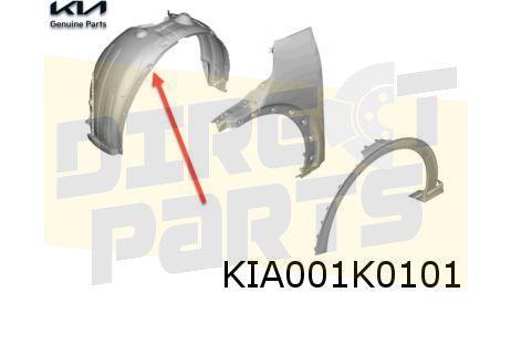 Kia	EV6 (9/21 - 1/24) Wielkuip Links Origineel! 86811CV000, Auto-onderdelen, Carrosserie en Plaatwerk, Bumper, Kia, Nieuw, Verzenden