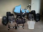 Zeer Complete Bugaboo Donkey Ice Blue! Tweeling, Duo, Mono!, Kinderen en Baby's, Kinderwagens en Combinaties, Ophalen, Gebruikt