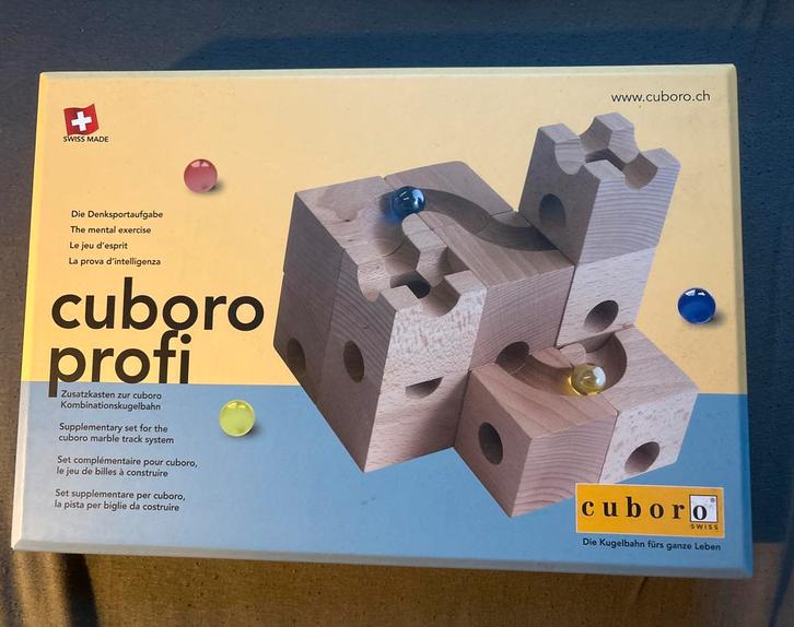 Cuboro Profi Houten Knikkerbaan - Zo Goed Als Nieuw, Hobby en Vrije tijd, Gezelschapsspellen | Bordspellen, Zo goed als nieuw