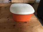 Tupperware Vergiet met Bak, tevens stomer, Huis en Inrichting, Keuken | Tupperware, Ophalen of Verzenden, Gebruikt, Wit, Bak of Kom