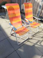 2 Verstelbare tuinstoelen gratis., Ophalen, Gebruikt, Kunststof