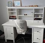 Ikea Hemnes Bureau met opzetstuk en stoel, Huis en Inrichting, Bureaus, Ophalen, Gebruikt, Bureau