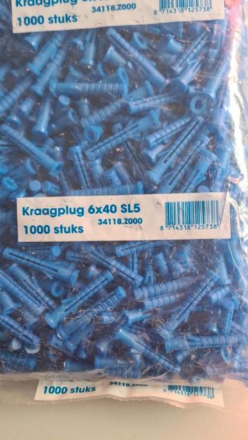 Plug KraagPlug 6x40 SL5 1000 Stuks  beschikbaar voor biedingen