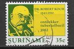 Suriname 1982 100jr ontdekking tubercelosebacil TBC, Postzegels en Munten, Verzenden, Gestempeld