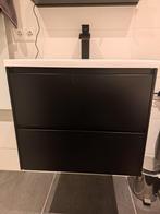 Nieuw in doos Wastafelmeubel, zwart, 80 breed, Ophalen, Overige typen, Nieuw, 50 tot 100 cm