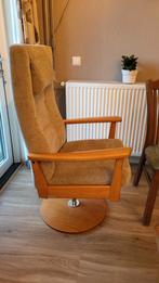 Nieuwstaat, prominent relax draaistoel, met bon en folders., Huis en Inrichting, Fauteuils, Ophalen, Minder dan 75 cm, Zo goed als nieuw