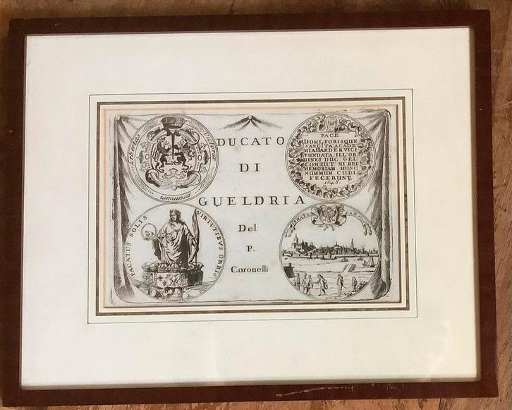 P Coronelli, Nijmegen, Harderwijk, Munster, vrede, penning, Antiek en Kunst, Kunst | Schilderijen | Klassiek, Ophalen of Verzenden