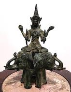 Boeddha brons driekoppige olifant god Shiva Thais😍🤗🙏👌, Antiek en Kunst, Ophalen of Verzenden