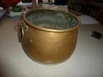 antieke koperen pot bloempot met 1 oor, Antiek en Kunst, Antiek | Koper en Brons, Ophalen of Verzenden, Koper
