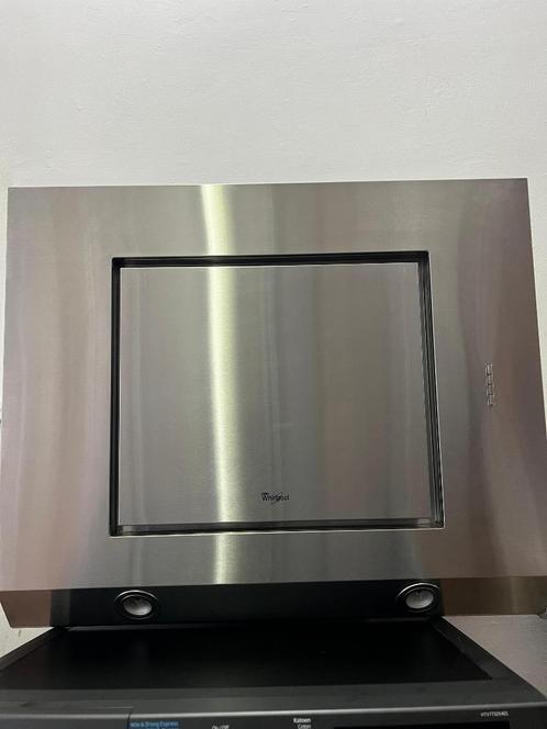 Whirlpool AKR 808/1 IX Afzuigkap - Schuin - 80cm, Witgoed en Apparatuur, Afzuigkappen, Gebruikt, Vrijstaand, Wandschouwkap, Motor