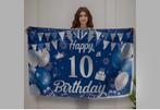 Spandoek 10 jaar, Ophalen of Verzenden, Zo goed als nieuw, Versiering, Verjaardag