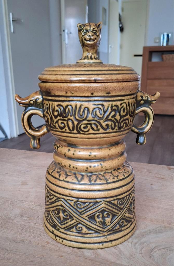 Vintage Jasba Sierpot met Deksel, Antiek en Kunst, Antiek | Keramiek en Aardewerk, Ophalen