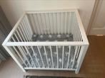 Schardt Luca wit houten Box + Briljant Baby boxkleed, Ophalen, Gebruikt, Rechthoekig, In hoogte verstelbaar