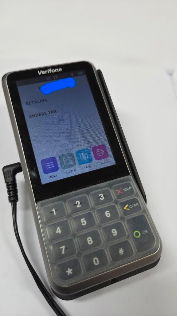 CCV Verifone V400M ter overname, Telecommunicatie, Overige Telecommunicatie, Zo goed als nieuw, Ophalen