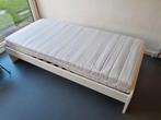 Bed met matras en lattenbodem, Ophalen, 85 tot 100 cm, Gebruikt, Matras