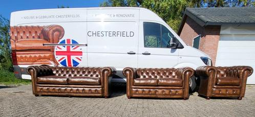 Origineel Engels Chesterfield bankstel model Hampshire cogna, Huis en Inrichting, Banken | Bankstellen, Gebruikt, 75 tot 100 cm