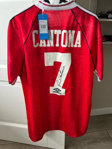 Cantona Gesigneerd Manchester United Shirt Nieuw beschikbaar voor biedingen