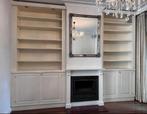 Wandmeubel met Flam Inbouwhaard - Op Maat Gemaakt, Huis en Inrichting, Ophalen, Gebruikt, 200 cm of meer, Klassiek