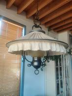 Vintage Hanglamp met Stoffen Kap, Gebruikt, 50 tot 75 cm, Vintage, Ophalen of Verzenden