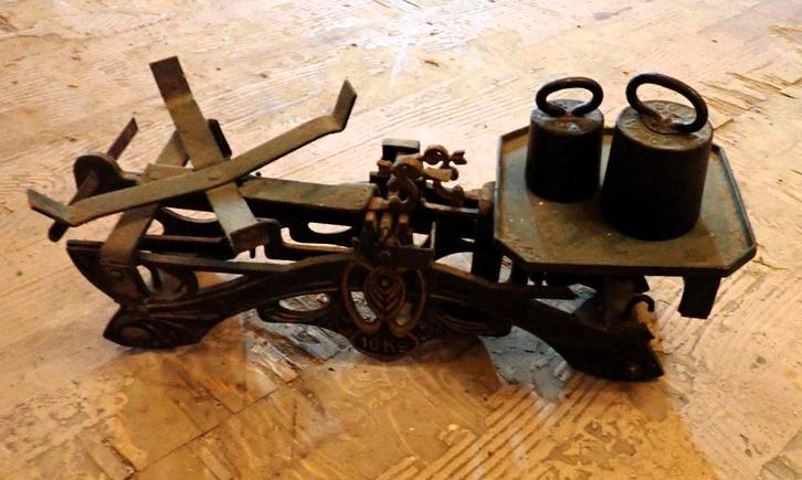 weegschaal met gewichten, Doe-het-zelf en Verbouw, Weegschalen, Gebruikt, Overige typen, Minder dan 50 kg, Ophalen of Verzenden