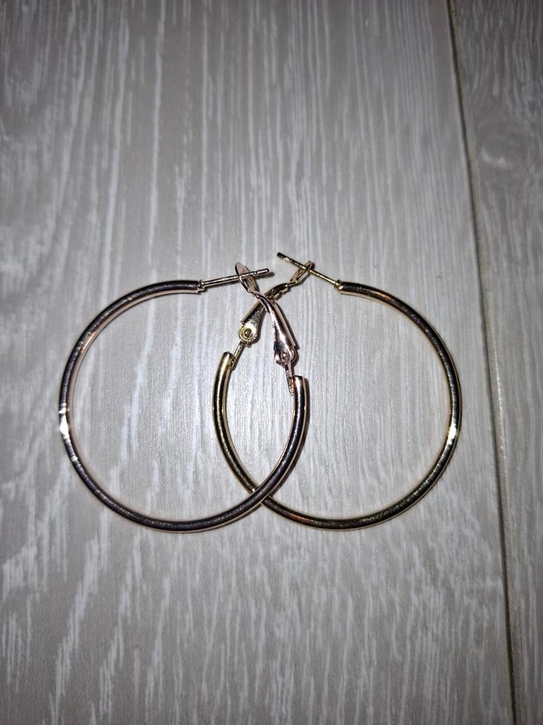 Gouden Creolen Oorbellen, Hangers, Ophalen of Verzenden, Zo goed als nieuw, Goud