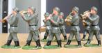 Orkest Soldaten 11 stuks met vaandeldrager metaal antiek, Antiek en Kunst, Ophalen of Verzenden