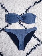H&M bandeau bikini set grijs gemeleerd maat 34/36, H&M, Ophalen of Verzenden, Zo goed als nieuw, Bikini