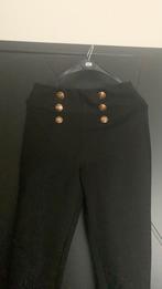 Nieuwe mooie zwarte stretch broek gouden knopen maat 34/36, Nieuw, Zara, Lang, Maat 34 (XS) of kleiner
