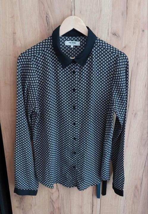 THE STING Blouse zwart wit print M🙂, Kleding | Dames, Blouses en Tunieken, Nieuw, Maat 38/40 (M), Zwart, Ophalen of Verzenden