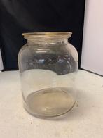 Vintage Glazen pot met glazen deksel, Verzenden, Zo goed als nieuw
