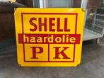 Shell emaille reclamebord, Langcat Bussum, Verzamelen, Merken en Reclamevoorwerpen, Reclamebord, Ophalen of Verzenden, Zo goed als nieuw