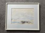 Aquarel van kunstenaar Jan Bom, Antiek en Kunst, Kunst | Schilderijen | Klassiek, Ophalen