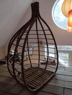 Echte rotan hangstoel, Huis en Inrichting, Ophalen, Bruin, Riet of Rotan, Zo goed als nieuw