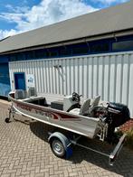Aluminium Sylvan super snapper 430 visboot met 20pk trailer, Watersport en Boten, Ophalen, 10 tot 30 pk, Sylvan, Sylvan