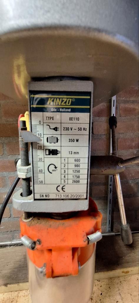 Kinzo kolomboormachine, Doe-het-zelf en Verbouw, Gereedschap | Boormachines, Gebruikt, Kolomboormachine, Minder dan 400 watt, Ophalen