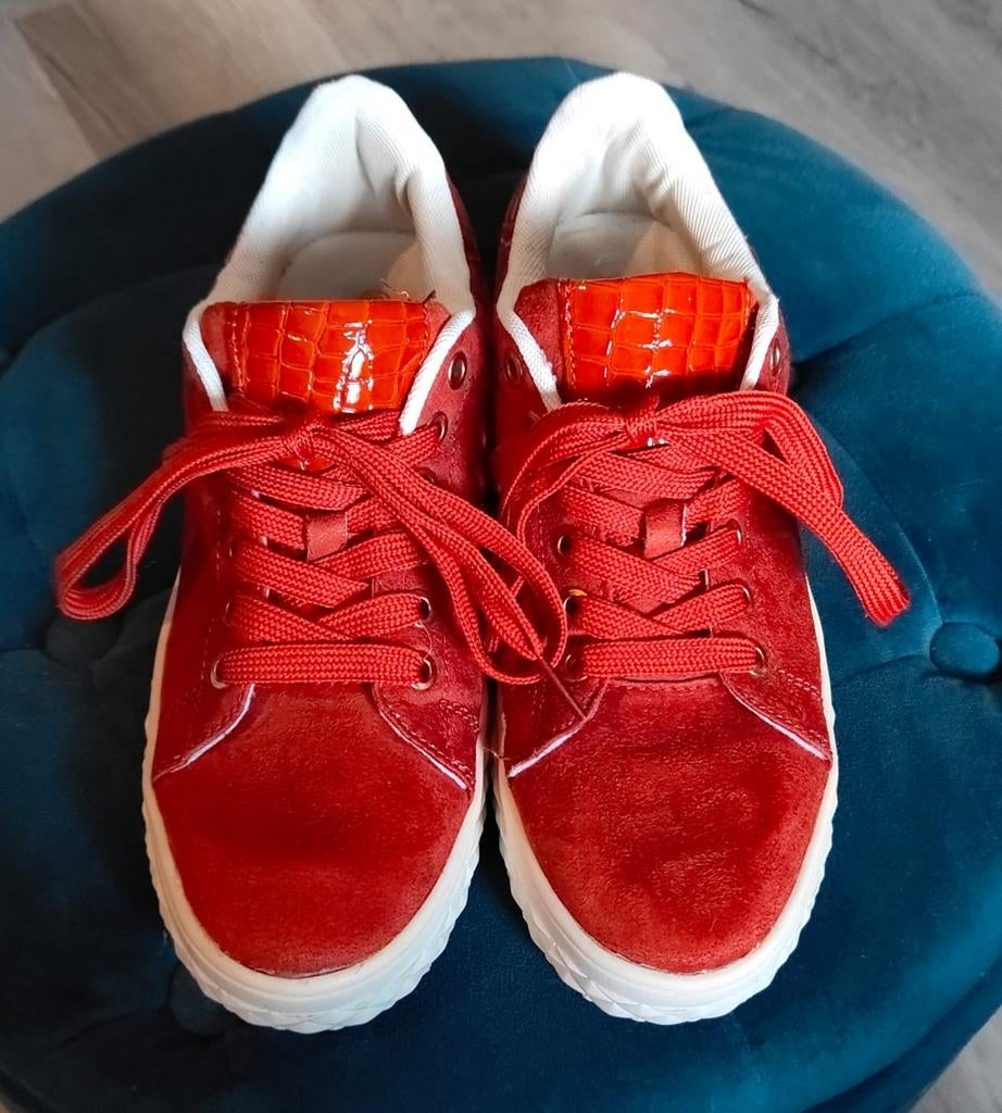 Oranje/bruine sneakers Trend One maat 38, Ophalen of Verzenden, Zo goed als nieuw, Oranje, Sneakers of Gympen