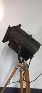 Oude theaterlamp spot op 3-poot statief - mooie eye catcher!, Ophalen of Verzenden