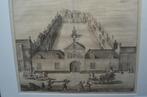 Ets/kopergravure Hofje van Hogelande Den Haag 18e eeuw, Antiek en Kunst, Ophalen of Verzenden
