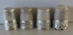 Koopje! 4 zilveren vingerhoedjes gemerkt, incl verzenden, Verzenden, Zilver